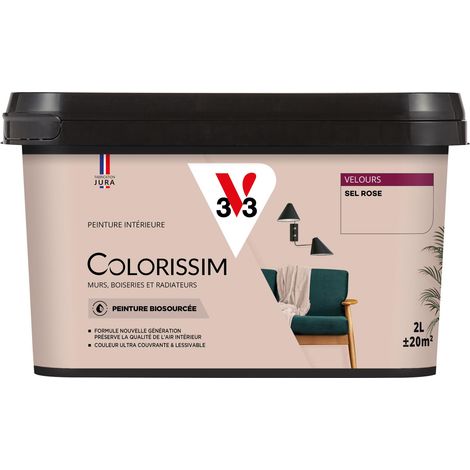 Peinture murale intérieure Colorissim® V33 Sel rose Velours 2L
