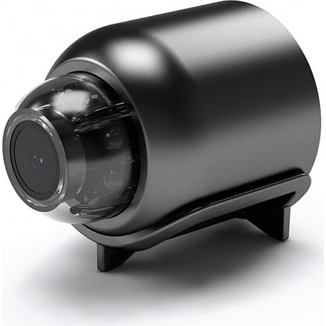QAZQA Mini caméra de sécurité, caméra espion grand angle 1080P caméra WiFi cachée avec détection de mouvement, plus petite caméra sans fil pour la sécurité du bureau à domicile