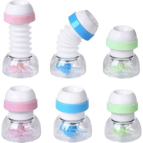 Pulvérisateur à filtre économiseur d'eau, 6 embouts de robinet économes en eau, tête de robinet orientable à 360°, pour la cuisine, la salle de bain et la douche. (1/5)