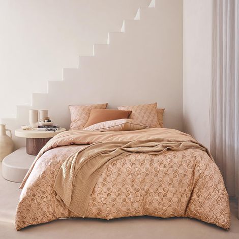 Housse de Couette en Percale de Coton, 140 x 200 cm, Beige (1/5)