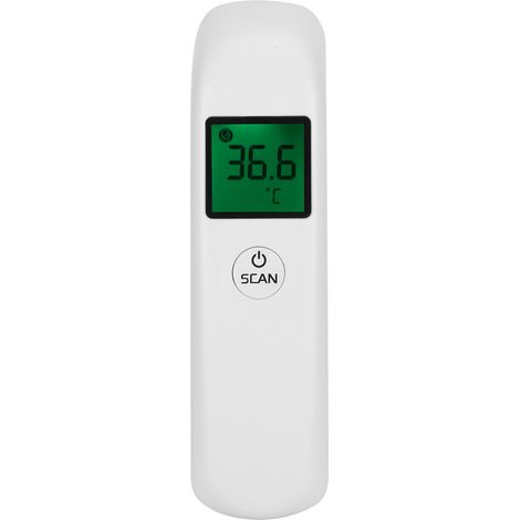 Thermomètre Infrarouge Frontal Sans Contact - Alerte Fièvre et Mémoire de 50 Mesures (1/5)