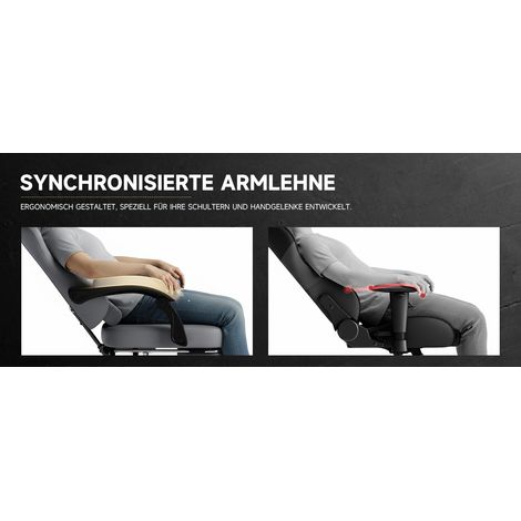 Fauteuil Gamer Cuir PVC, Siège de Jeu avec Repose-Pieds, Chaise Ergonomique de Bureau, Support 150 kg, Gris (1/5)