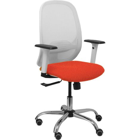 Sedia da Ufficio Piqueras y Crespo 354CRRP Bianco Arancione scuro