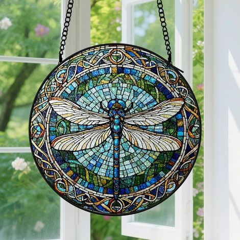 Capteur de soleil en vitrail - décoration spirituelle 9cm (1/4)