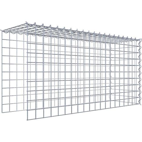 Gabiondeco - Gabion - Element de prolongation en hauteur et en longueur 100 cm x 50 cm x 30 cm (L x H x P). maille 5 x 5 cm. Spirale. Attention il manque deux grill... (1/5)