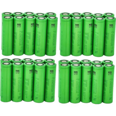 Batería de iones de litio, capacidad de 3000 mAh, tasa de descarga de 30 A, VTC6-40PCS (1/2)