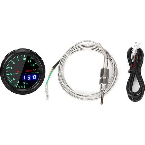 Voiture 2in température d'échappement EGT jauge compteur pointeur affichage LED numérique Kit de compteur universel. (1/5)