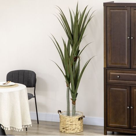 Künstliche Yucca-Pflanze 190 cm im Topf, 39 realistische Blätter, grün OKMYHOME (1/5)