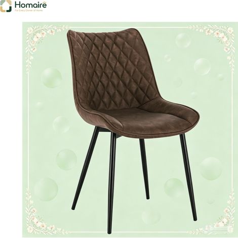 Chaise de jardin marron en métal 46 x 40,5 x 85.5 cm HOMAIRE (1/5)