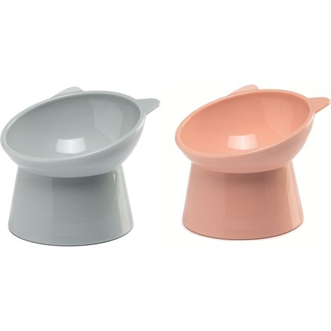 Leopet Cat Ciotola Catty Bowl Rialzata e Inclinata - Rosa -