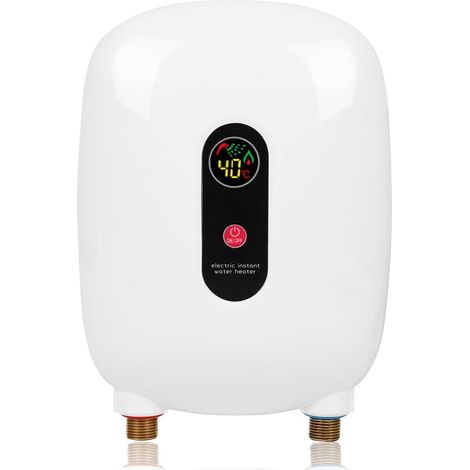 Ej.Life Durchlauferhitzer, elektrischer Durchlauferhitzer, 220 V, 3500 W, Durchlauferhitzer mit LCD-Display zur Bereitstellung von Warmwasser für Waschbecken