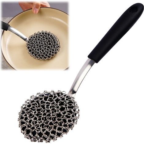 Catena spazzola per griglia, spazzola per la pulizia, catena di pulizia 3 in 1 sicura, pulitore a vapore in acciaio inossidabile per barbecue, ristoranti e igiene.