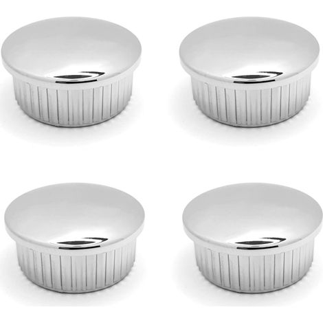 Cyclingcolors – Lot de 4 embouts de tube plastique rond chromé 10 mm – Résistants à la corrosion et aux rayures – Pour salle de bain et cuisine (1/2)