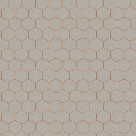 WOW Hexagon Geo Taupe - Vliestapete - 10m x 52cm