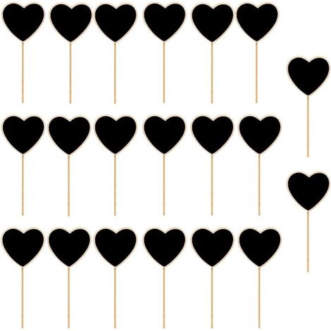 20 Pieces Flower and Plant Labels, 7.6 x 18.2 cm Wooden Tags, Garden Labels, Heart Shaped, Creative, Portable and Reusable, for Seeds, Potted, Herbs, Flowers, Vegetables (1/4)
