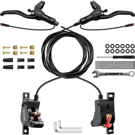 Kit de Frein à Disque hydraulique à pour vélo électrique, kit de Frein hydraulique pour vélo électrique à, avec Outils de Montage et vis (1/5)
