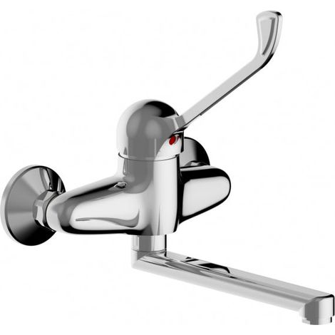 Miscelatore Lavello Gruppo A Muro Con Leva Clinica - Serie: Golf Plus (1/2)