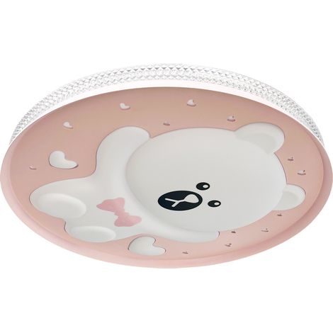 Plafoniera LED 34W 49cm rosa orsetto Milagro ML0247 (1/5)