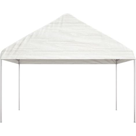 Belvédère avec toit blanc 4,08x2,23x3,22 m polyéthylène (1/4)