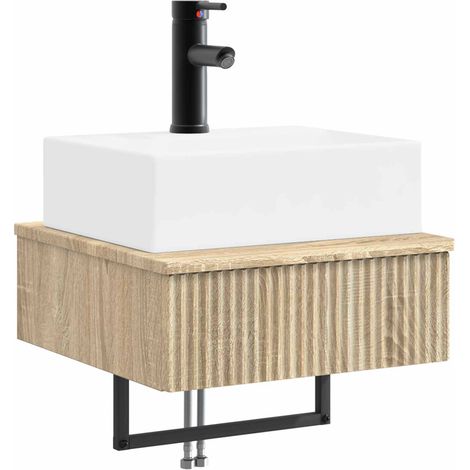 Wall-Mounted Wash Basin Sonoma Oak 40 x 41 x 39 cm vidaXL