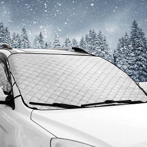 Faltbare magnetische Windschutzscheibenabdeckung für den Winter – Eisschutzfolie gegen Frost und Schnee – Sonnenschutz – 190 x 100 cm (1/5)