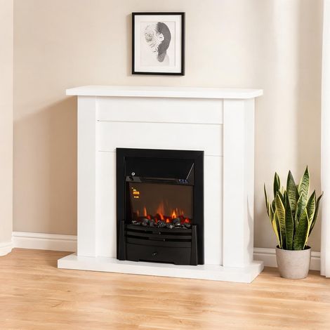 Cheminée électrique en métal MDF vidrio templado 102 x 30 x 95 cm (1/5)