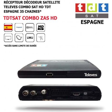Récepteur décodeur satellite HD – TDT 35 chaînes numériques terrestres – Réception via Hispasat – Pour utilisateurs avertis (1/5)