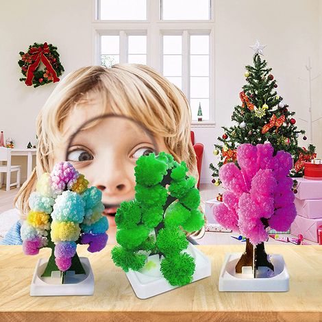 Magischer, wachsender Kristall-Weihnachtsbaum aus Papier, Weihnachtsbaum öffnet sich, Schneeflocken-Papierbaumdekoration, DIY-Weihnachtsschmuck (1/5)