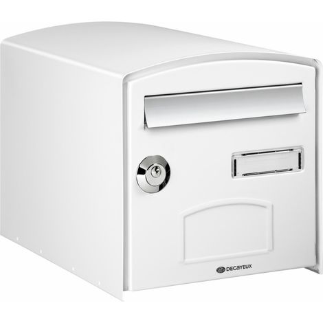 Decayeux – Boîte aux lettres double face sécurisée en acier galvanisé – Installation traversante sur muret – Résistance aux intempéries – Design dôme élégant