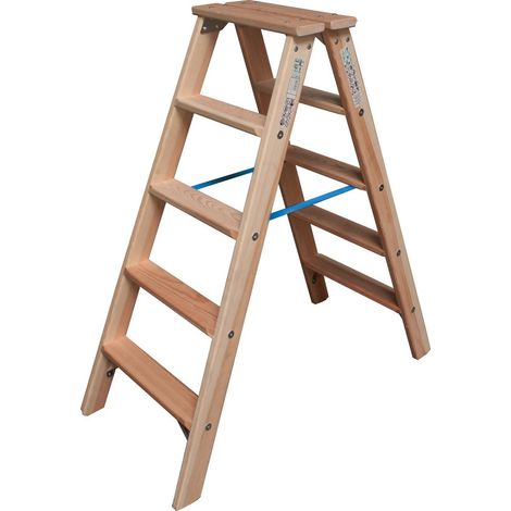 Leiter krause stabilo 2x5 beidseitig Holz hohe Qualität