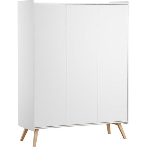 Armadio 3 ante Vintage bianco 200cm (1/4)
