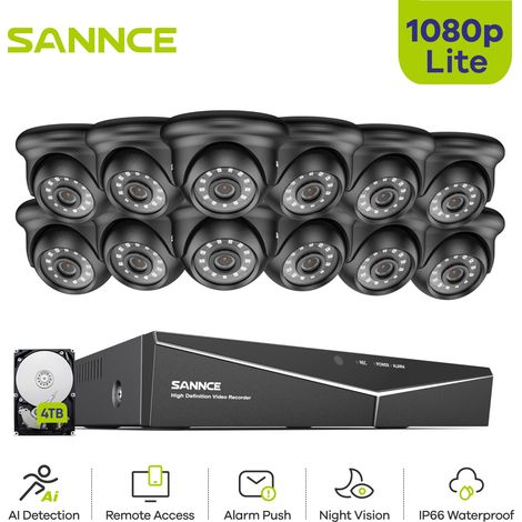 SANNCE 16CH Security CCTV Kit 1080P DVR Outdoor IR Night Vision Cameras Home Surveillance System Remote Monitor - 4TB HDD (1/5)