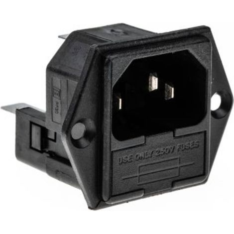 Bulgin PF0030/63 Connettore IEC PF Spina verticale Tot poli: 2 + PE 10 A Nero 1 pz. (1/2)