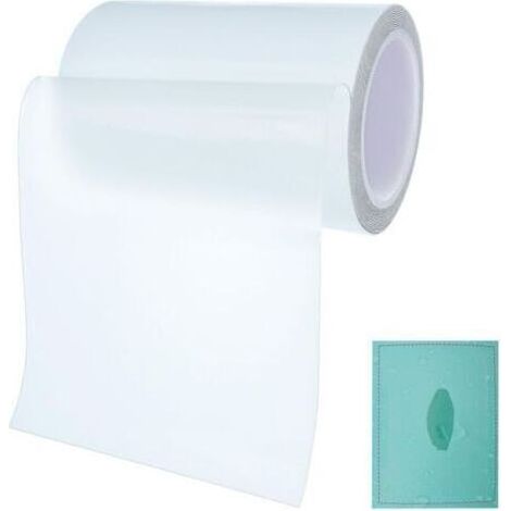 Bâche de piscine, kit de réparation auto-adhésif en TPU, carrelages imperméables et immergés, carrelages de réparation rares, ruban de réparation pour lit à eau 10 cm x 100 cm, piscines, bâche de pisc (1/3)