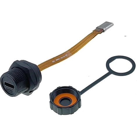 Câble plat étanche IP67/IP68 de type C femelle vers mâle avec PFC (1/5)