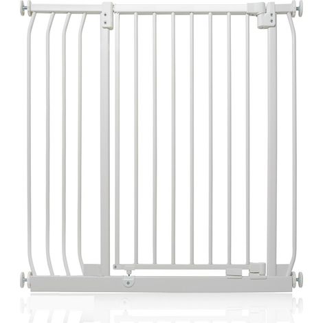 Safetots Extra Tall Elite Safety Gate, 89cm - 98cm, Matt White, Extra Tall 96.8cm in Height, Pressure Fit Stair Gate (1/5)
