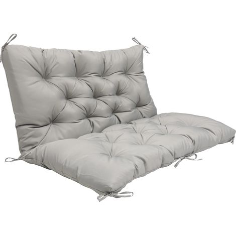 Coussin de banc de jardin, imperméable, rembourrage confortable, Gris (1/2)