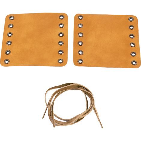 Poignées de guidon moto en cuir, housses de guidon pour moto, accessoires de personnalisation (Jaune) (1/5)
