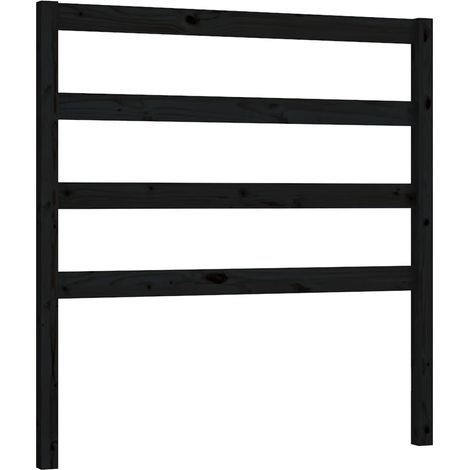Maison Exclusive - Kopfteil Schwarz 106x4x100 cm Massivholz Kiefe