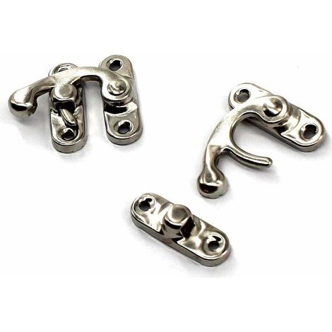 Lot de 20 loquets de verrouillage vintage plaqué nickel avec bras oscillant gauche,de