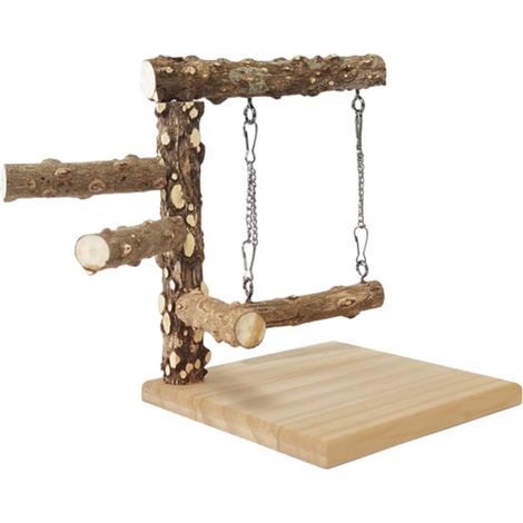 Papageistand Holzbarsch Handgefertigte Natural Holz Barch