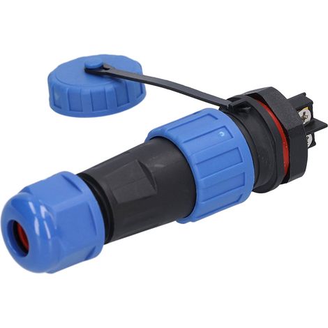 Connecteur mâle femelle prise aviation LP16 2 broches sans soudure IP68 étanche 250V 20A pour câble (1/5)