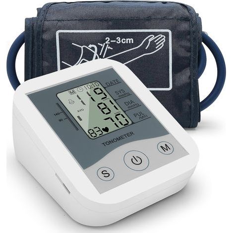 Tragbares elektronisches Blutdruckmessgerät mit Manschette und LCD-Bildschirm, genaue Messung – Typ D