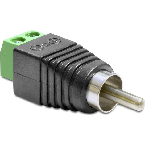Delock Adapter RCA male Terminal Block 2 pin