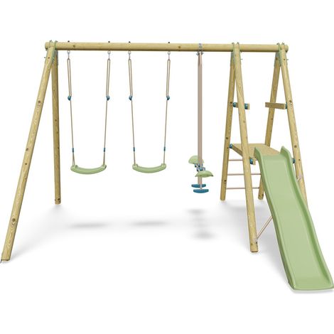 Balançoire en bois 2,30 m Topwood TUTTI 2 - 6 enfants