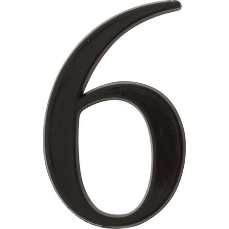 Chiffre 6 Noir Hauteur 60mm - 4622491