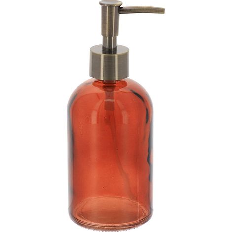 Dispenser di sapone in vetro 410ml - terre de sienne - Tendance