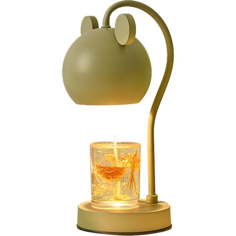 Lampe chauffe-bougie parfumée, réglable et à intensité variable, en fer, moderne et élégante, pour bureau, prise européenne, couleur moka (1/5)
