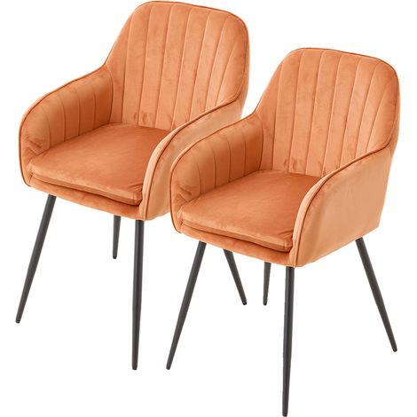 Set of 2 Upholstered Dining Chairs (1/3)