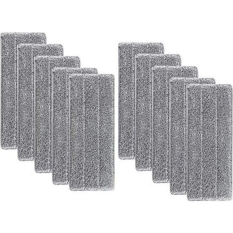 10Pcs Super Absorbant Recharges de Tête de Vadrouille, Têtes de rechange pour Balai Serpillère, Tampon de Nettoyage de Tête de Balai de Ménage en Microfibre, Remplacement pour Autoclean mop,